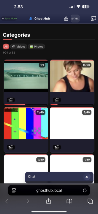 GhostHub 2.0 Default View